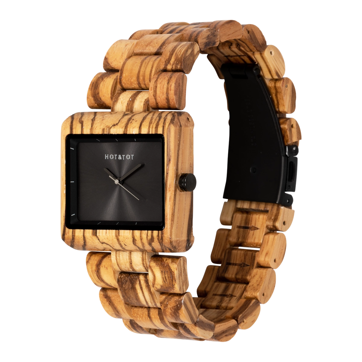 Dusk Armbanduhr | Holzuhr für Herren | Square | Nachhaltig | Schwarz