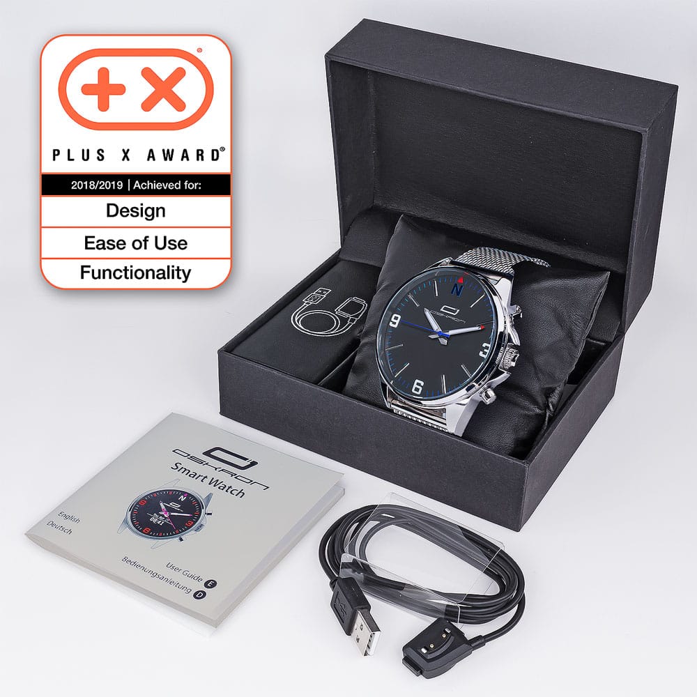 OSKRON Classic Silber – Feingliedrige Smarte Schmuckuhr