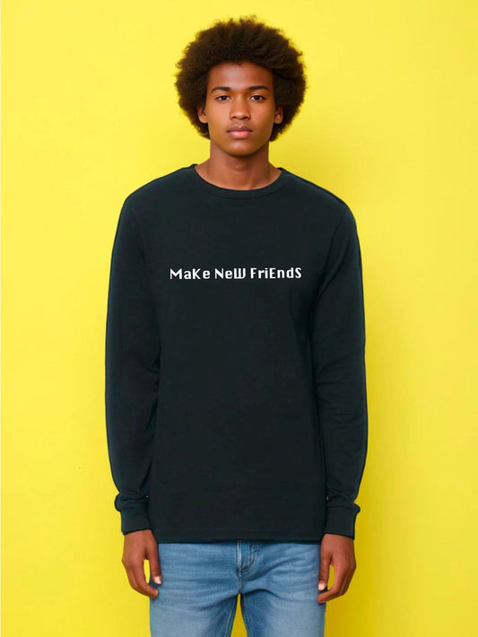 Loco Monky Squid Sandwich Langarmshirt – Schwarz, Unisex, 100 % Baumwolle