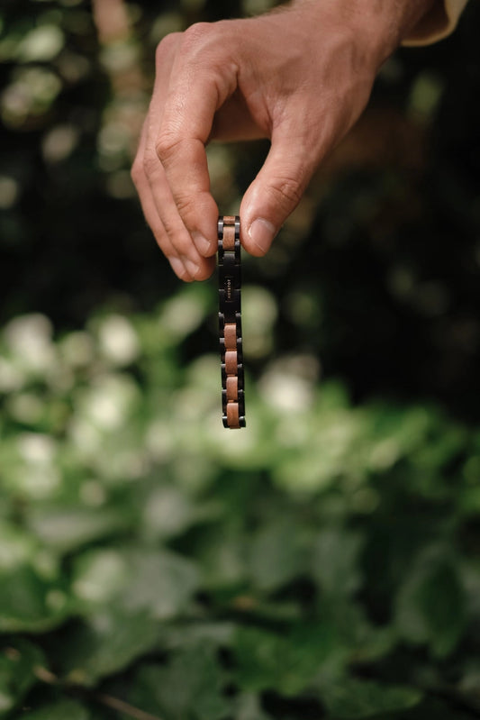COBRA Armband | Herrenarmband | Walnussholz | Schwarz | Nachhaltig