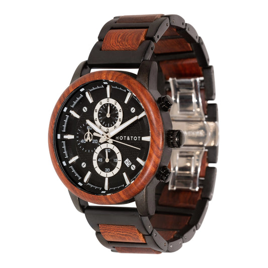 GOVERNOR | Holzuhr für Herren | Chronographen | Silber Armbanduhr