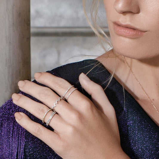 Ring Double – 18 Karat Roségold mit Diamanten