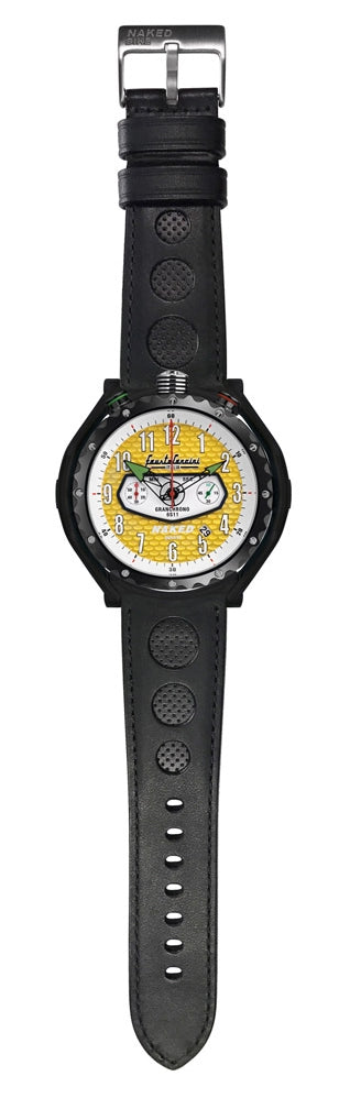 NB3-TN-PNN – Titan-Chronograph mit gelbem Zifferblatt Naked Bike