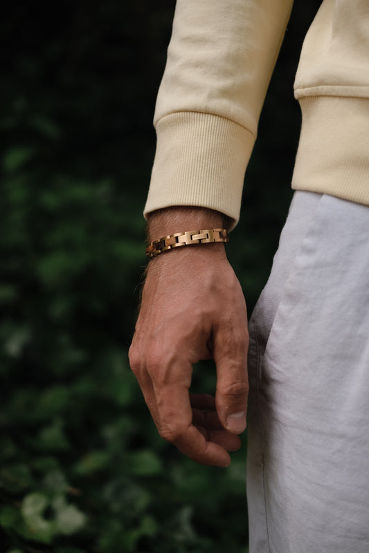 PYTHON Armband | Herrenarmband | Zebraholz | Silber | Nachhaltig