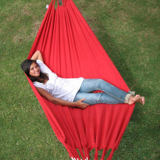 Hängematte La Chagra Red Basic – Handgefertigt aus Baumwolle | Naya Nayon