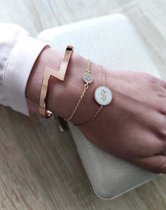 Leuchtendes Roségold – Blitz-Armband