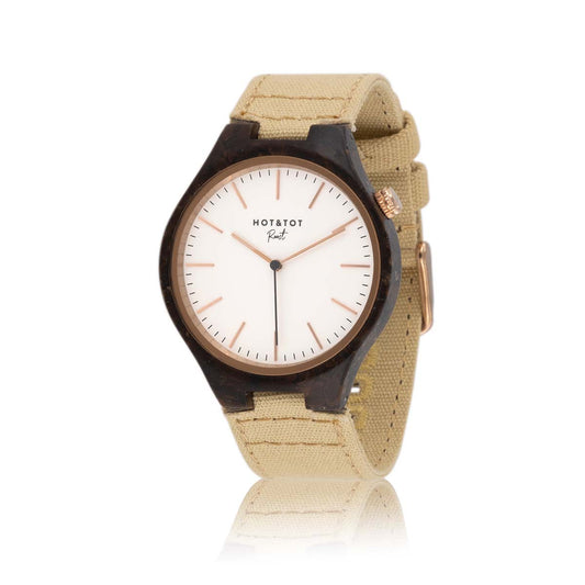 THE ROAST | Unisex Armbanduhr Hergestellt aus Kaffeebohnen! | 40 mm | Roségold