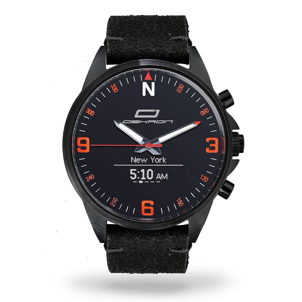 OSKRON Classic mit Lederarmband | Smarte Schmuckuhr