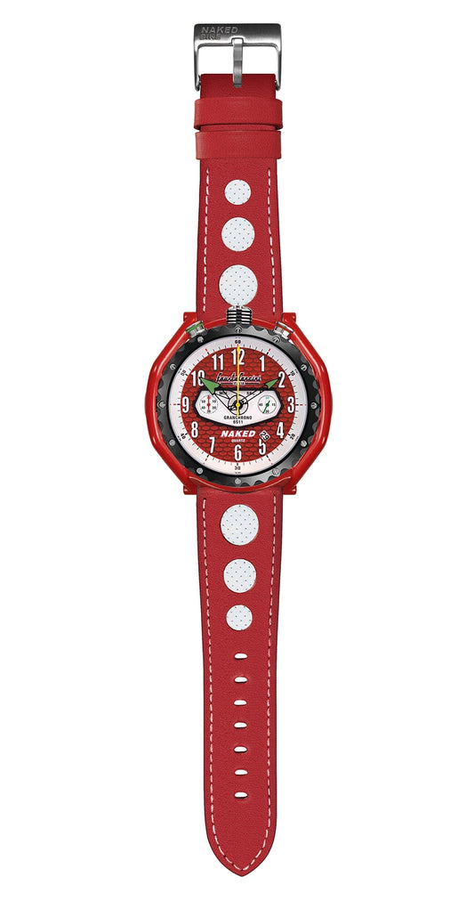 NB1-TR-PRB – Rote Titan-Chronographenuhr im markanten Design