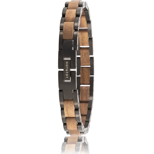 COBRA Armband | Herrenarmband | Walnussholz | Schwarz | Nachhaltig