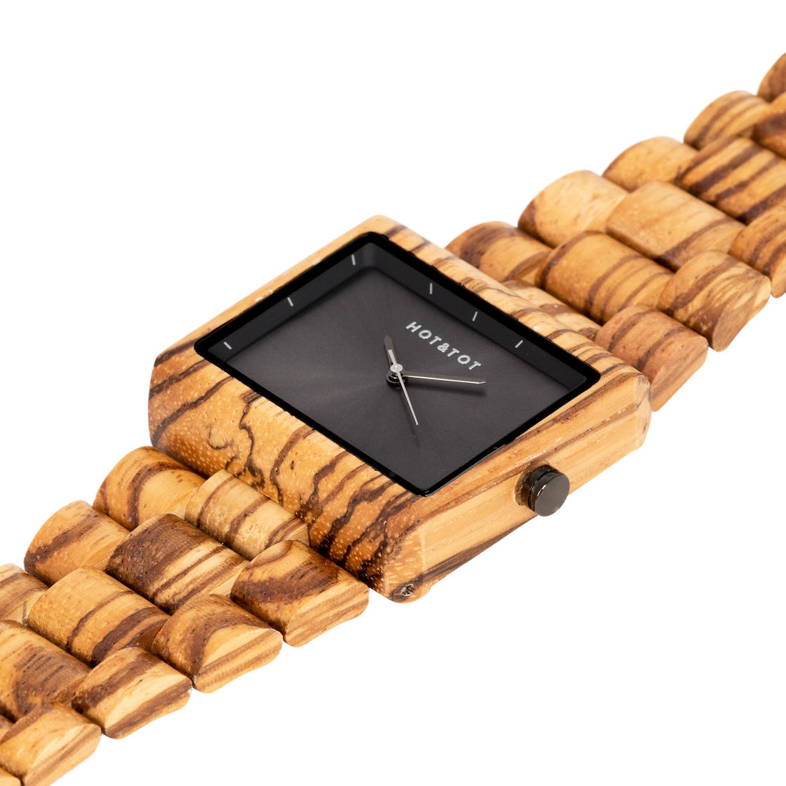 Dusk Armbanduhr | Holzuhr für Herren | Square | Nachhaltig | Schwarz