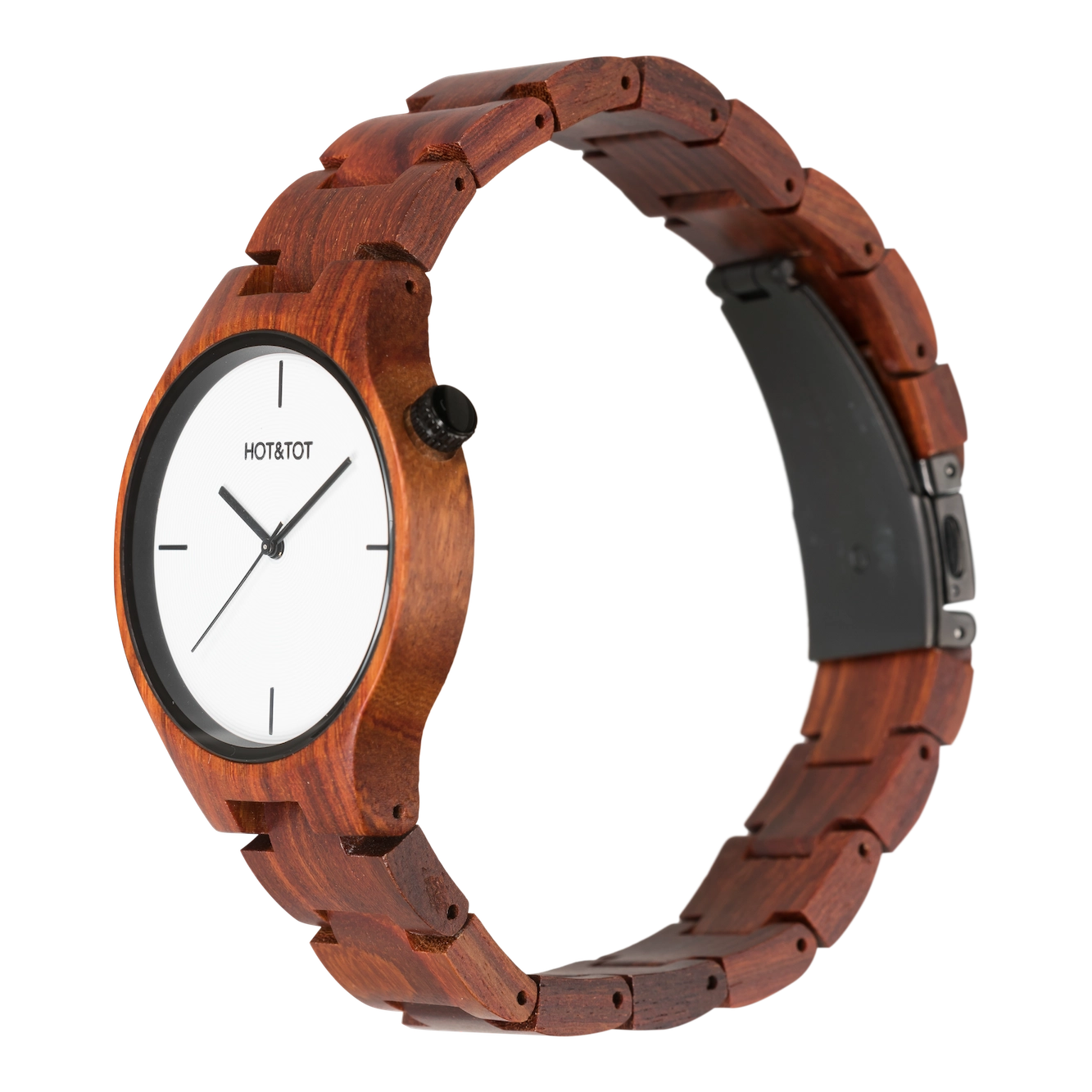 SFINX Armbanduhr | Unisex Holzuhr | Nachhaltig | Rot | Weiß | Schwarz