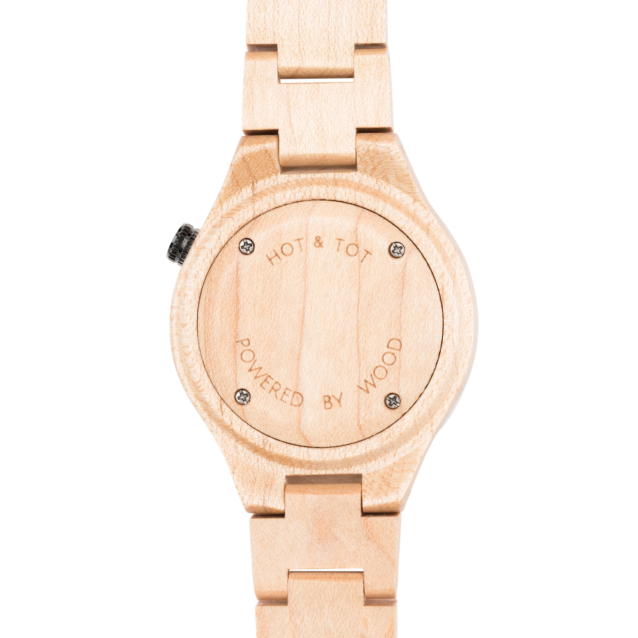 YALE Armbanduhr | Unisex Holzuhr | Nachhaltig | Ahorn | Weiß | 40 mm