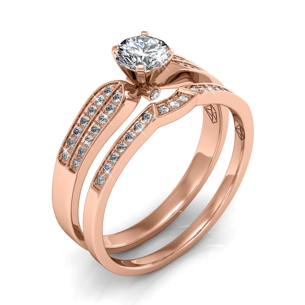 Empress Ring – Roségold & Kristall | Eleganter Damenring mit 18K Vergoldung
