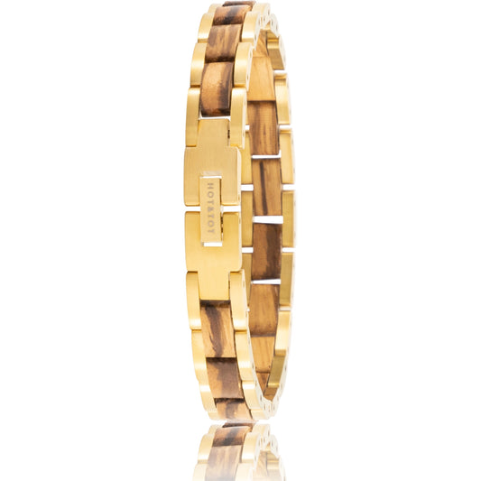 PYTHON Armband | Herrenarmband | Zebraholz | Silber | Nachhaltig