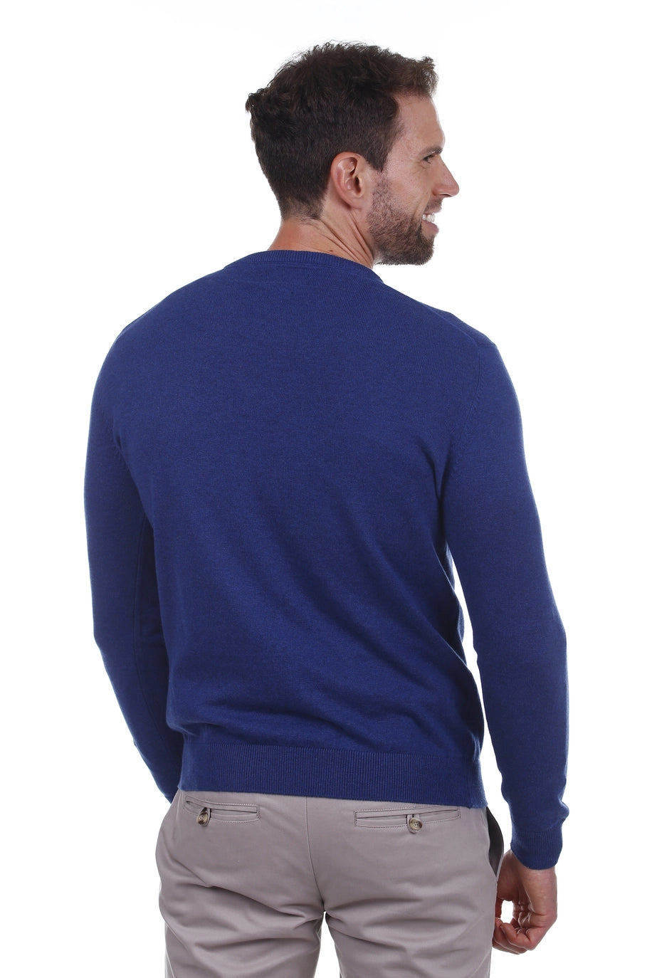 Herren-Trikot Pico Blue – V-Ausschnitt | 100 % Baumwolle