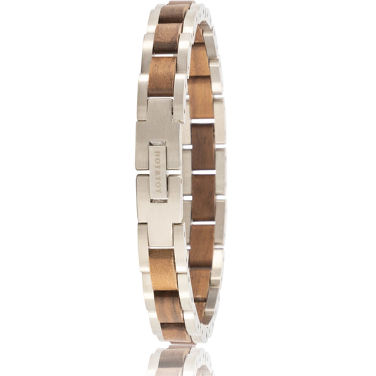 BOA Armband | Herrenarmband | Zebraholz | Silber | Nachhaltig