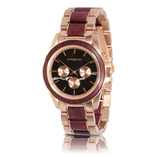 ROYAL PELTOGYNE | Holzuhr für Herren | Marmor | Nachhaltige Armbanduhr