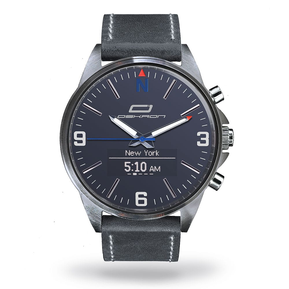 OSKRON Classic mit Lederarmband | Smarte Schmuckuhr