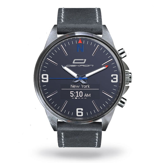 OSKRON Classic mit Lederarmband | Smarte Schmuckuhr