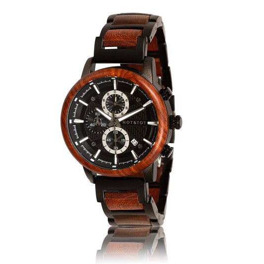 GOVERNOR | Holzuhr für Herren | Chronographen | Silber Armbanduhr