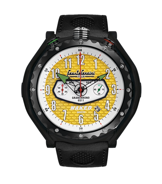 NB3-TN-PNN – Titan-Chronograph mit gelbem Zifferblatt Naked Bike