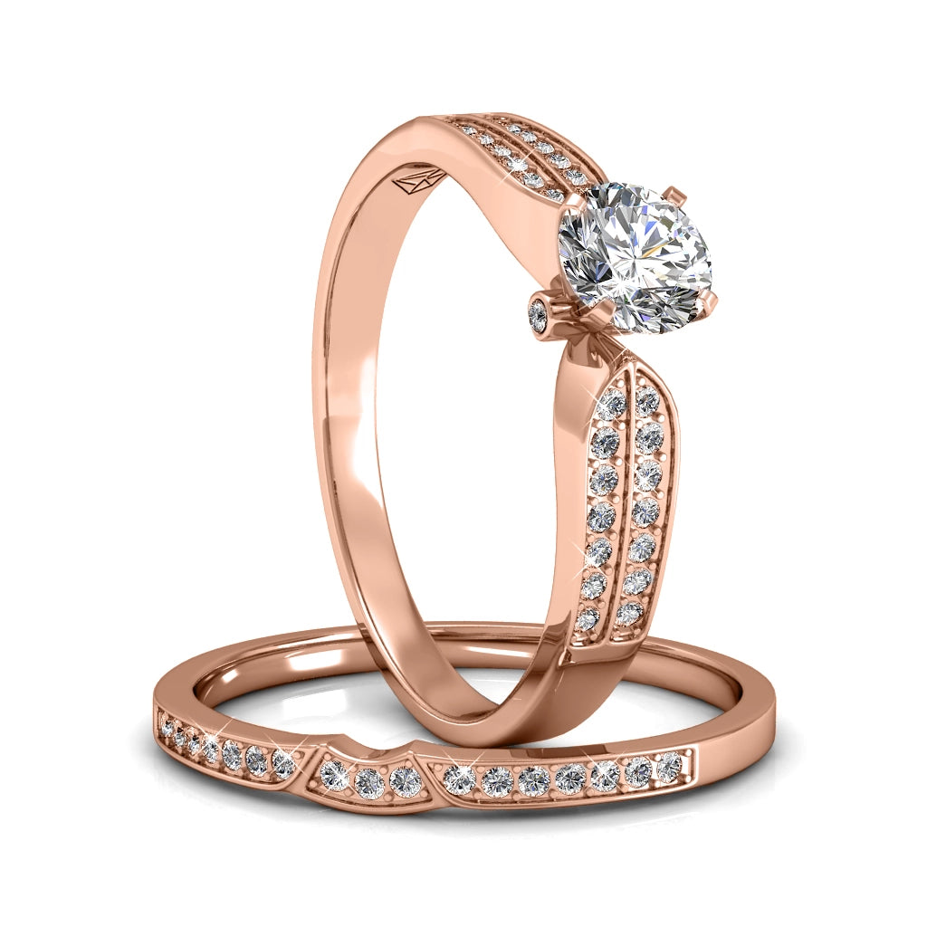 Empress Ring – Roségold & Kristall | Eleganter Damenring mit 18K Vergoldung