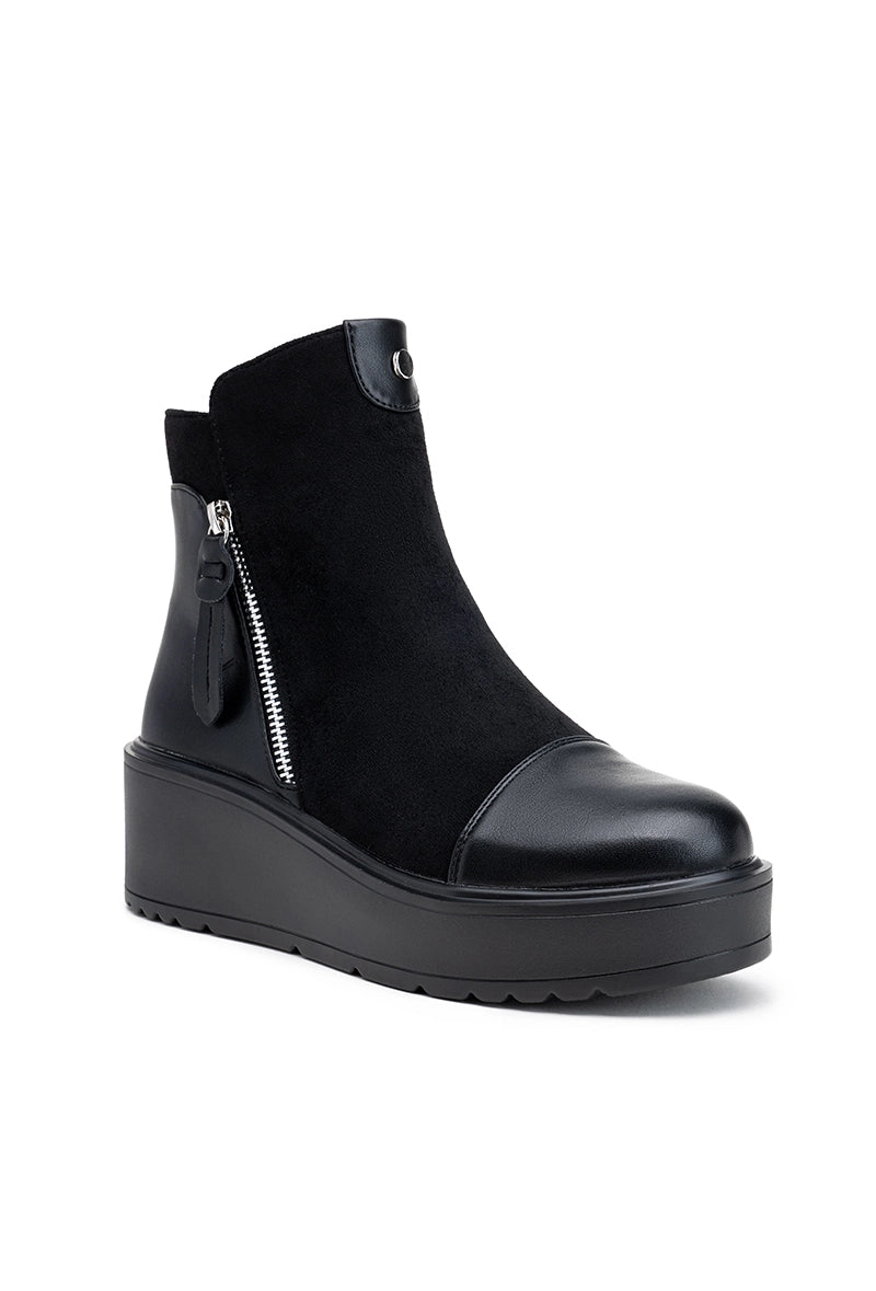 Damenstiefeletten mit Plateau  Haltung & Eleganz