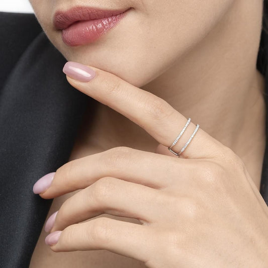 Ring Double – 18 Karat Roségold mit Diamanten