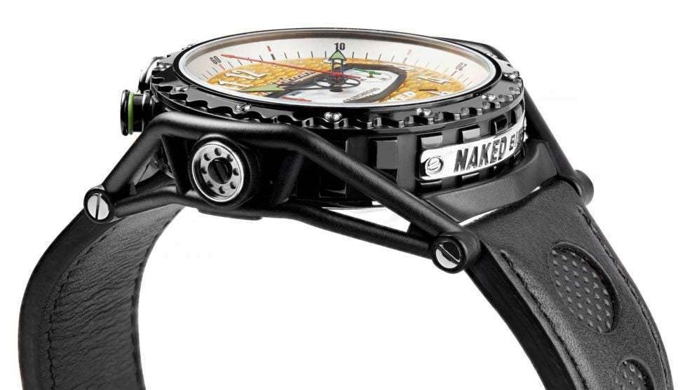 NB3-TN-PNN – Titan-Chronograph mit gelbem Zifferblatt Naked Bike