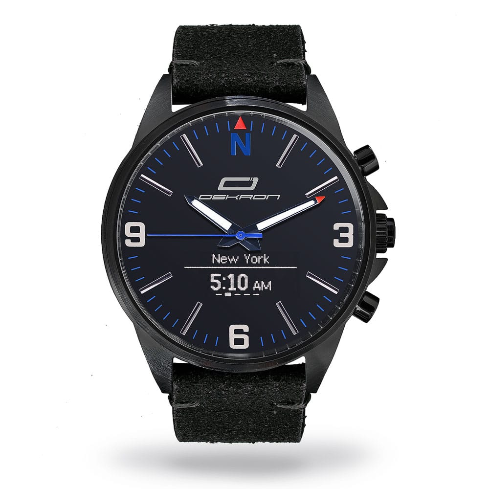 OSKRON Classic mit Lederarmband | Smarte Schmuckuhr