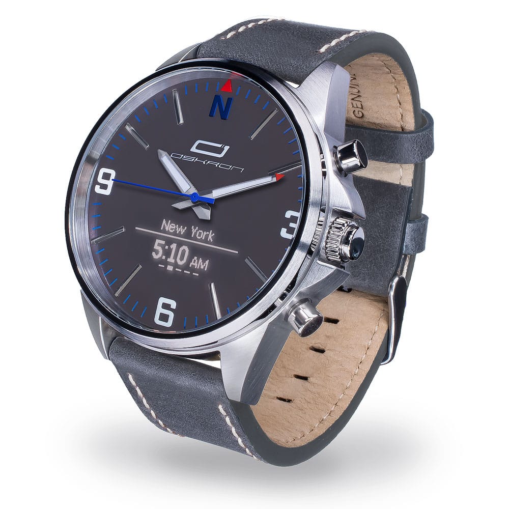OSKRON Classic mit Lederarmband | Smarte Schmuckuhr