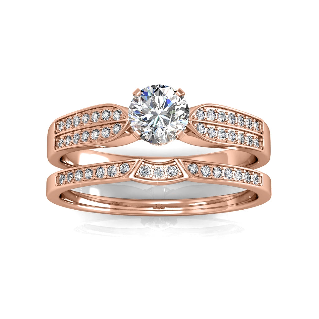 Empress Ring – Roségold & Kristall | Eleganter Damenring mit 18K Vergoldung