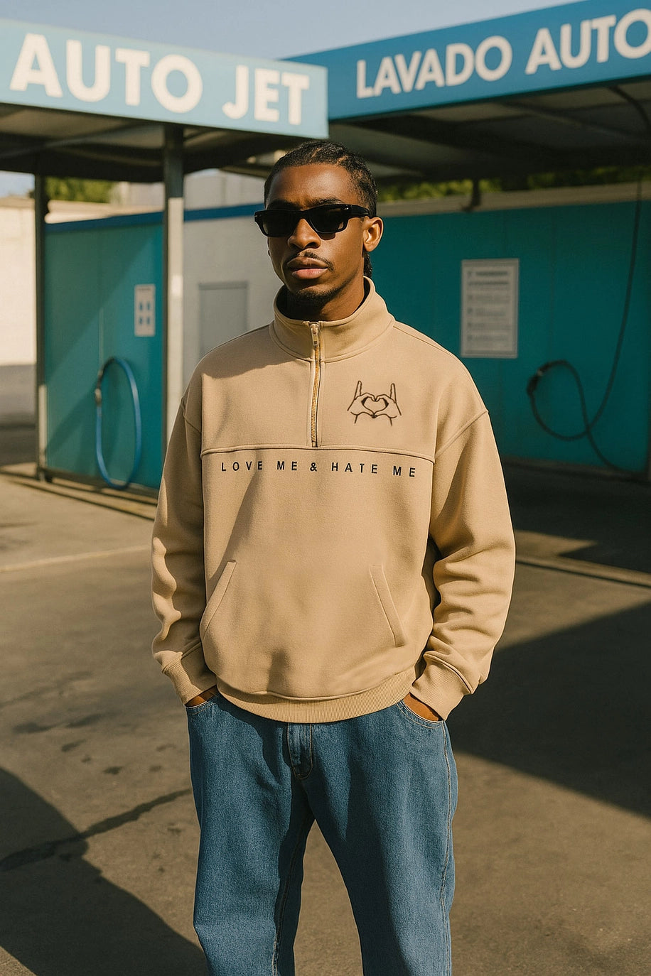 Unisex Oversize Sweatshirt – Love Me & Hate Me II by Loco Monky