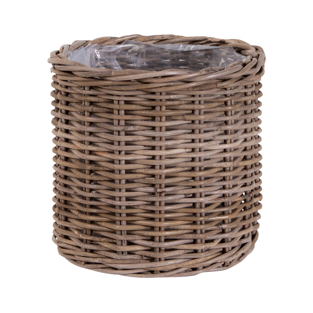 Bogor Baskets – 4 runde Körbe aus Kubu mit Kunststoff-Innenfutter