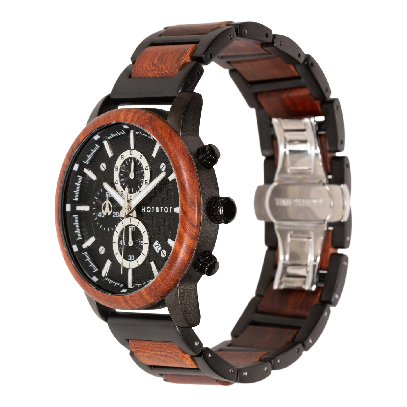 GOVERNOR | Holzuhr für Herren | Chronographen | Silber Armbanduhr