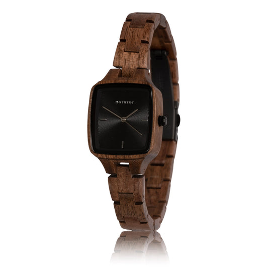 WODAN PETITE Armbanduhr | Holzuhr für Damen | Nachhaltig | Square