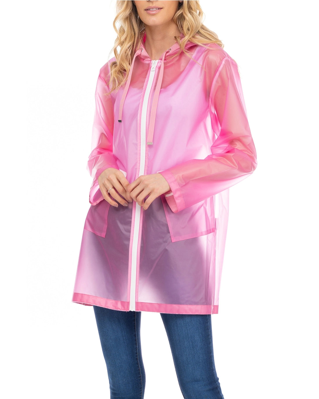 Langer wasserdichter Regenmantel mit Kapuze – 100 % Polyurethan, winddicht & stylisch