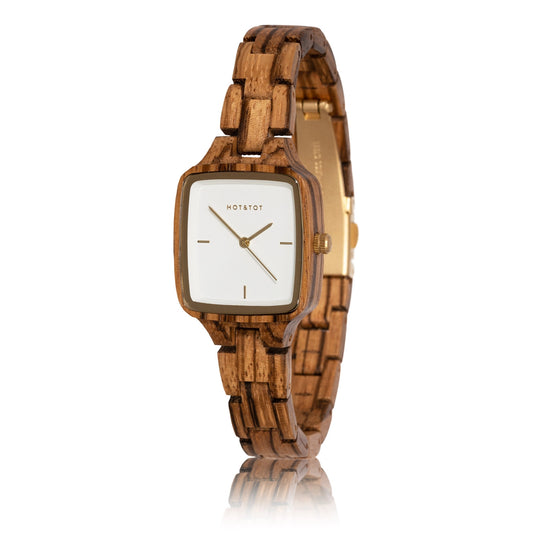 DONAR PETITE Armbanduhr | Holzuhr für Damen | Nachhaltig | Square