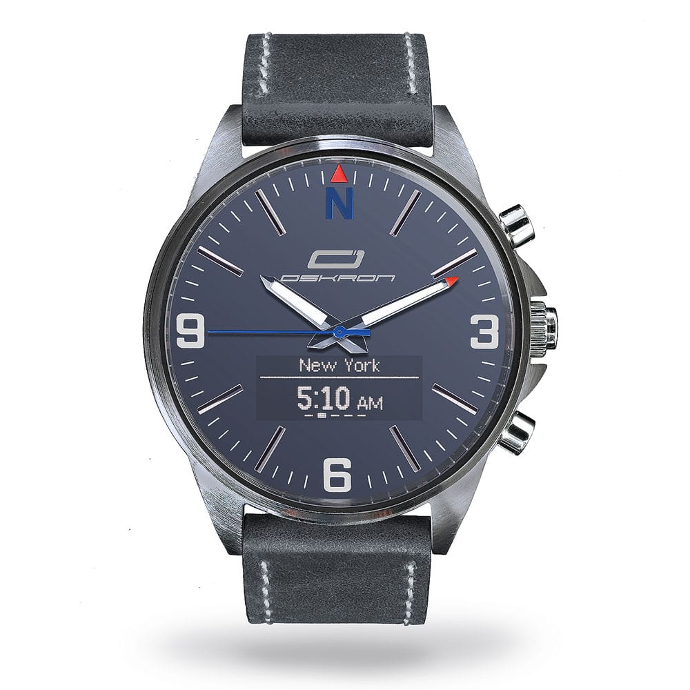 OSKRON Classic mit Lederarmband | Smarte Schmuckuhr