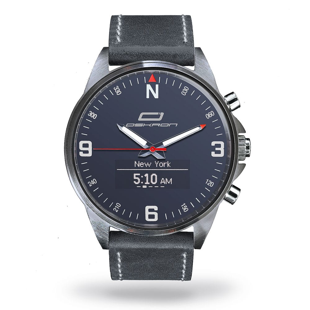 OSKRON Classic mit Lederarmband | Smarte Schmuckuhr