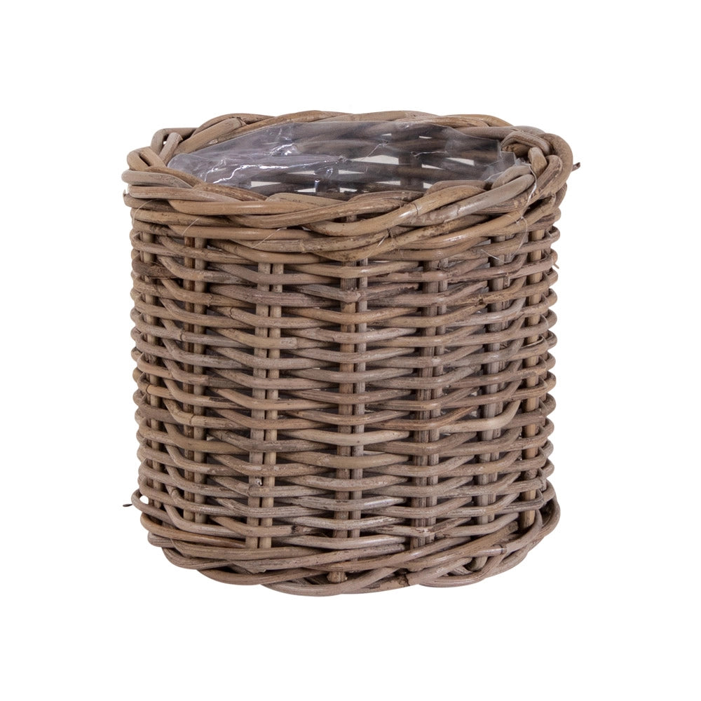 Bogor Baskets – 4 runde Körbe aus Kubu mit Kunststoff-Innenfutter