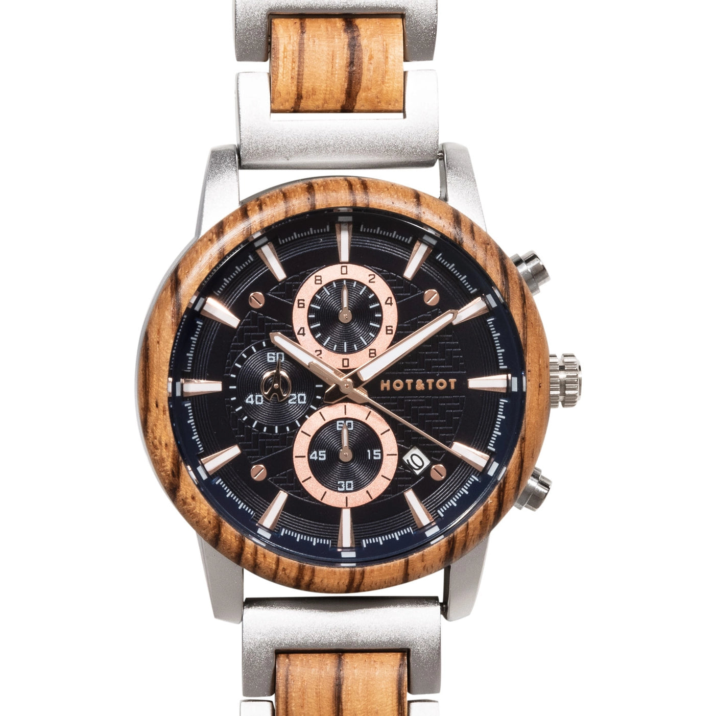 EMPEROR | Holzuhr für Herren | Chronographen | Roségold Armbanduhr